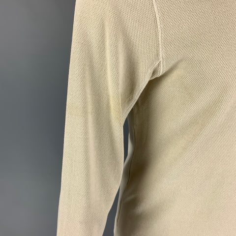 RRL by RALPH LAUREN Size S Beige Textured Cotton Henley Long Sleeve Shirt