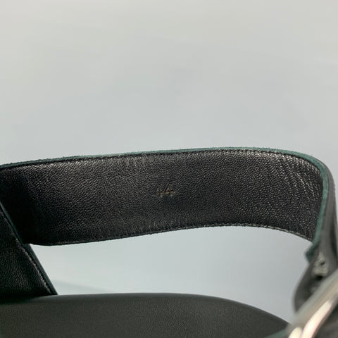 MARNI Size 11 Black Leather Eyelash Sandals
