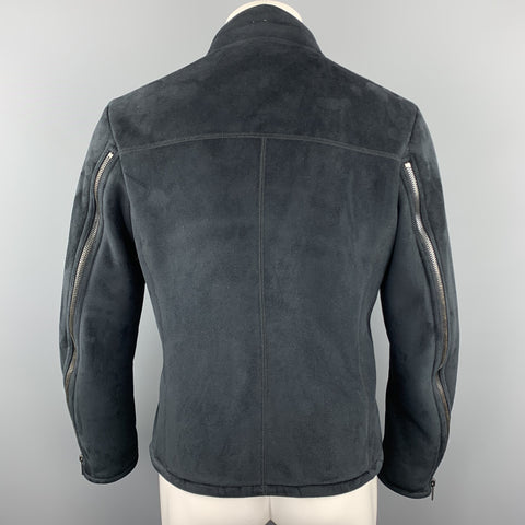 EMPORIO ARMANI Size S Black Polyester / Nylon Full Zip Zipped Sleeves Jacket