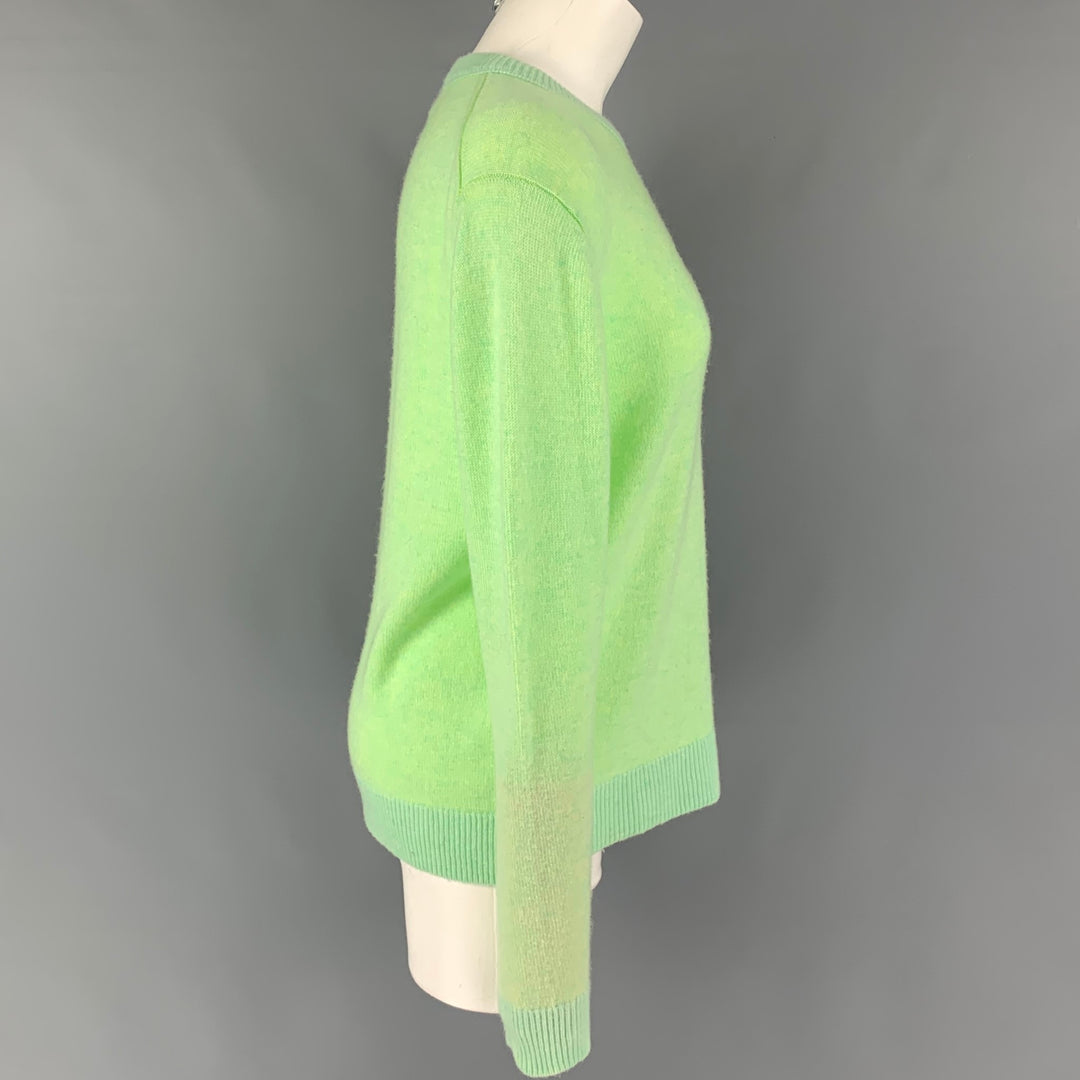 ACNE STUDIOS Size XS Neon Cashmere Crew-Neck Sweater