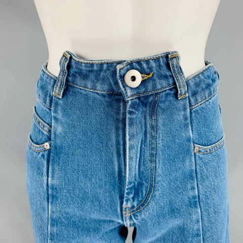 MAISON MARGIELA Size 0 Blue Cotton High Waisted Jeans