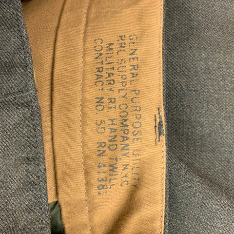 RRL by RALPH LAUREN Size 34 Olive Wool Button Fly Casual Pants