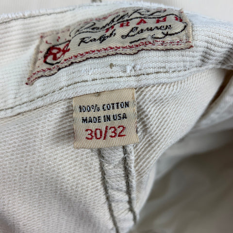 RRL by RALPH LAUREN Size 30 Beige Cotton Jean Cut Casual Pants