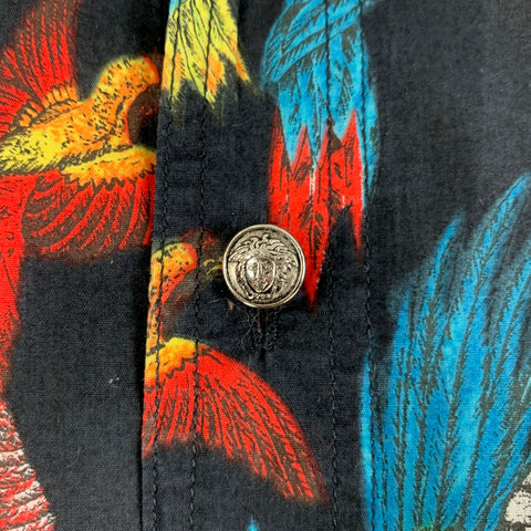VERSACE JEANS COUTURE Talla M Camisa de manga larga Paradise multicolor negra