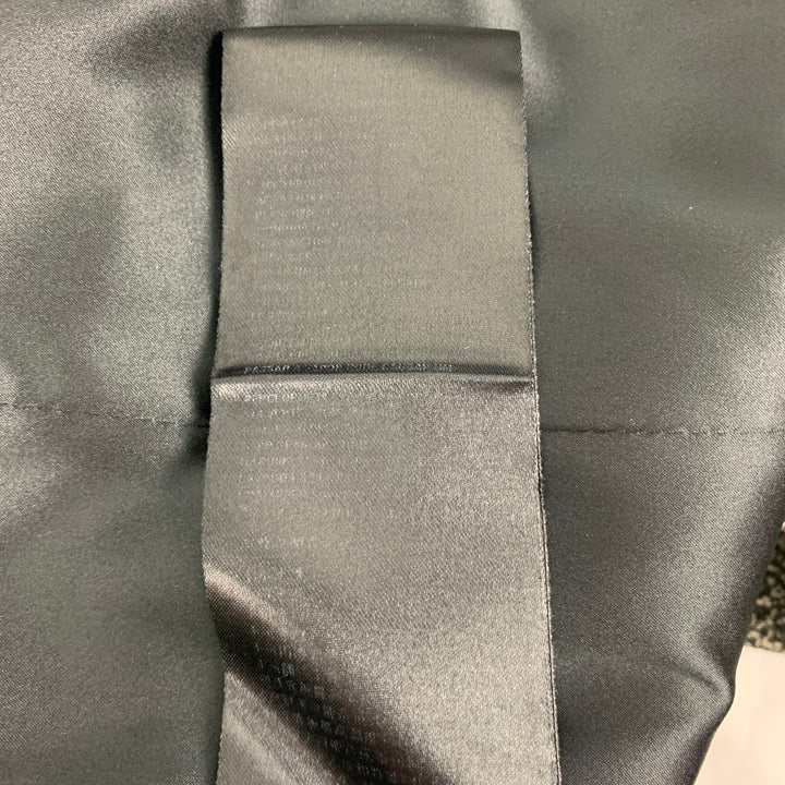 GIORGIO ARMANI Size S Grey & Black Heather Wool Shawl Collar Vest