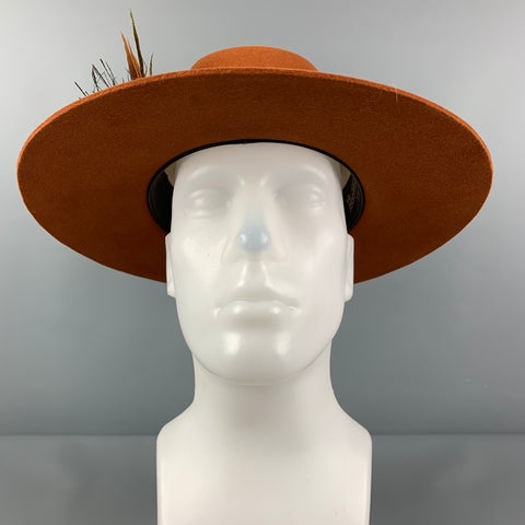 GOORIN BROTHERS Size 7 Rust Feather Felt Hats