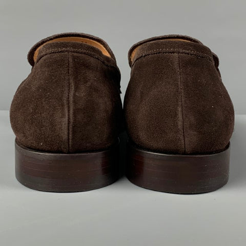 BARNEY'S NEW YORK Size 11 Brown Suede Leather Slip On Loafers