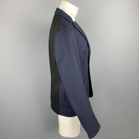 JIL SANDER Size 38 Navy Wool Notch Lapel Sport Coat