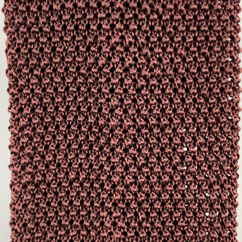 NEW & LINGWOOD Deep Burgundy Silk Textured Knit Tie