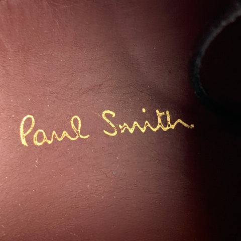 PAUL SMITH Size 9 Burgundy & Navy Leather Lace Up Shoes