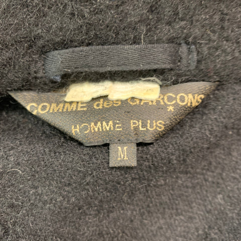 COMME des GARCONS HOMME PLUS Size M Black Wool Blend Textured Jacket