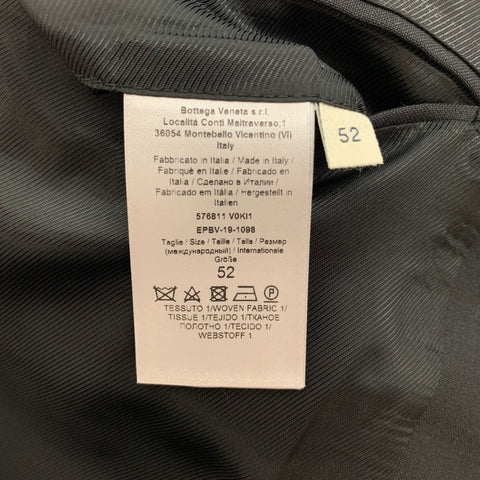 BOTTEGA VENETA Pre-Fall 2019 Size 42 Black Mohair Wool Notch Lapel Suit