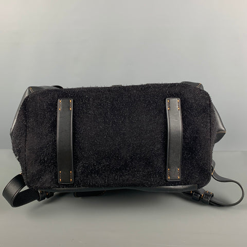 COACH Black Leather Suede Backpack Bags