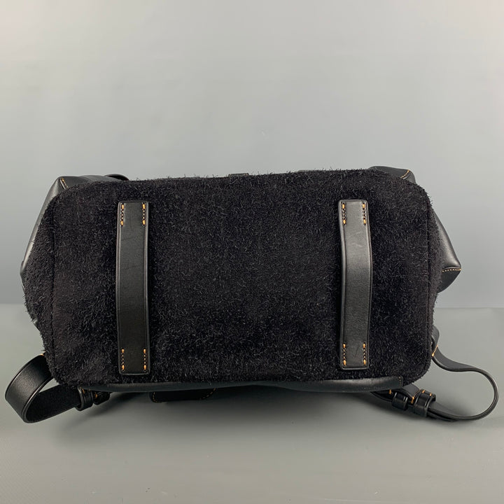 COACH Black Leather Suede Backpack Bags