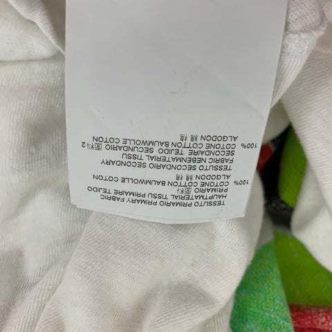DSQUARED2 Size XL White Graphic Cotton T-shirt