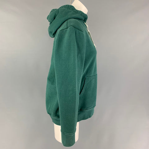CASABLANCA Sudadera con capucha de algodón con bordado verde Talla S