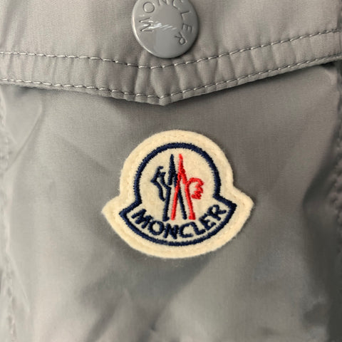 MONCLER Size XXL Grey Nylon Windbreaker Jacket