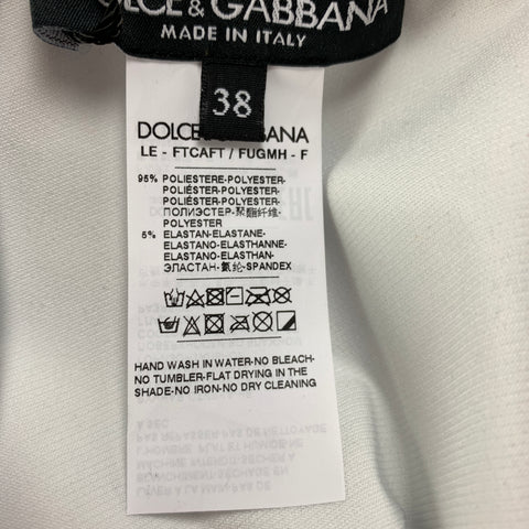 DOLCE &amp; GABBANA Leggings de poliéster metalizado plateado talla 2