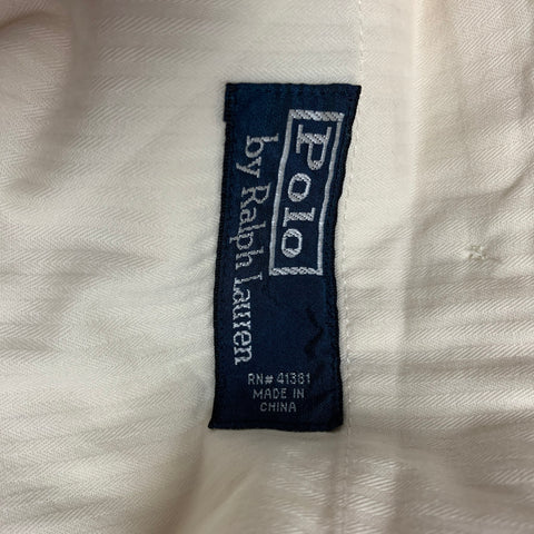 POLO by RALPH LAUREN Size 34 Cream Linen / Silk Flat Front Casual Pants