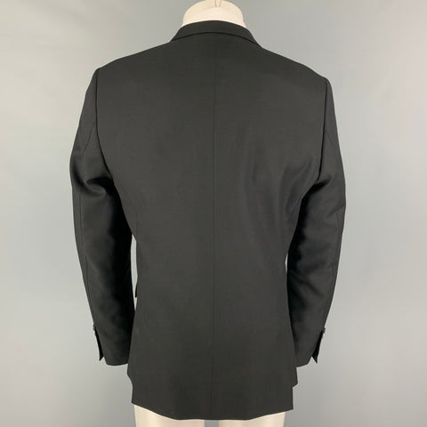THE KOOPLES Size 40 Black Wool Peak Lapel Sport Coat