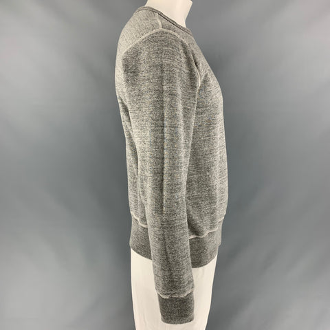 BUZZ RICKSON &amp; CO. INC. Sudadera con cuello redondo de algodón gris jaspeado talla L