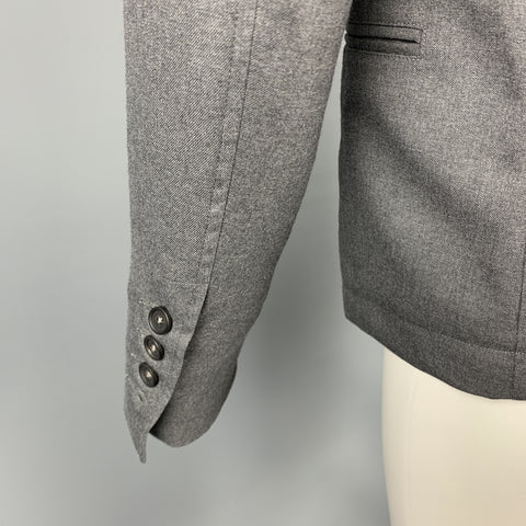 BASCO Size M Gray Wool Blend Notch Lapel Sport Coat