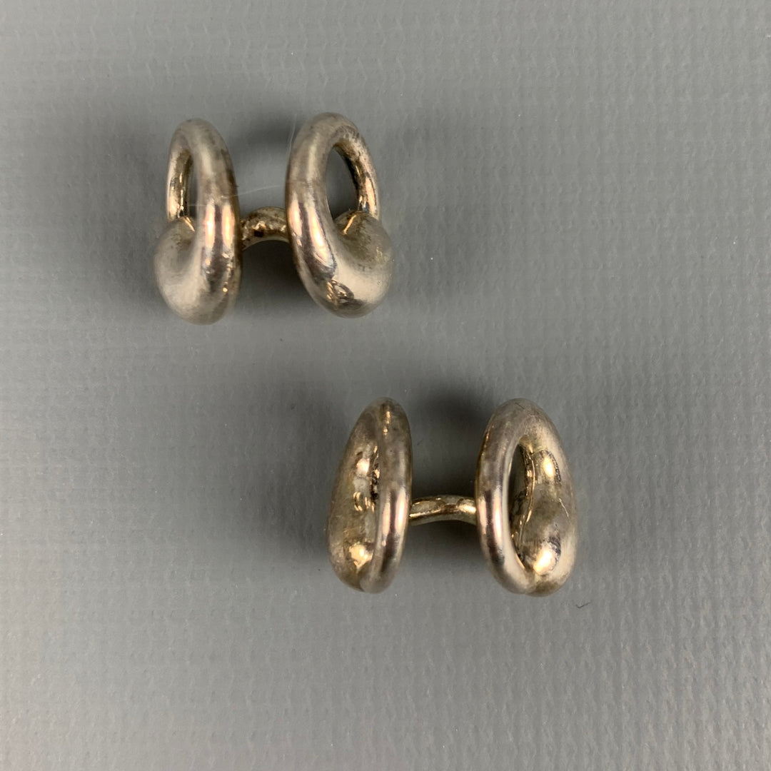 TIFFANY & CO. Silver Eternal Circle Sterling Silver Cuff Links