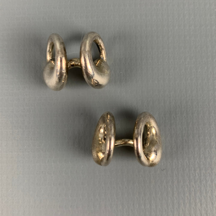 TIFFANY & CO. Silver Eternal Circle Sterling Silver Cuff Links