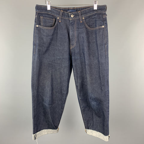 LEVI'S MADE & CRAFTED Size 32 x 23 Washed Indigo Selvedge Denim Zip Fly Jeans