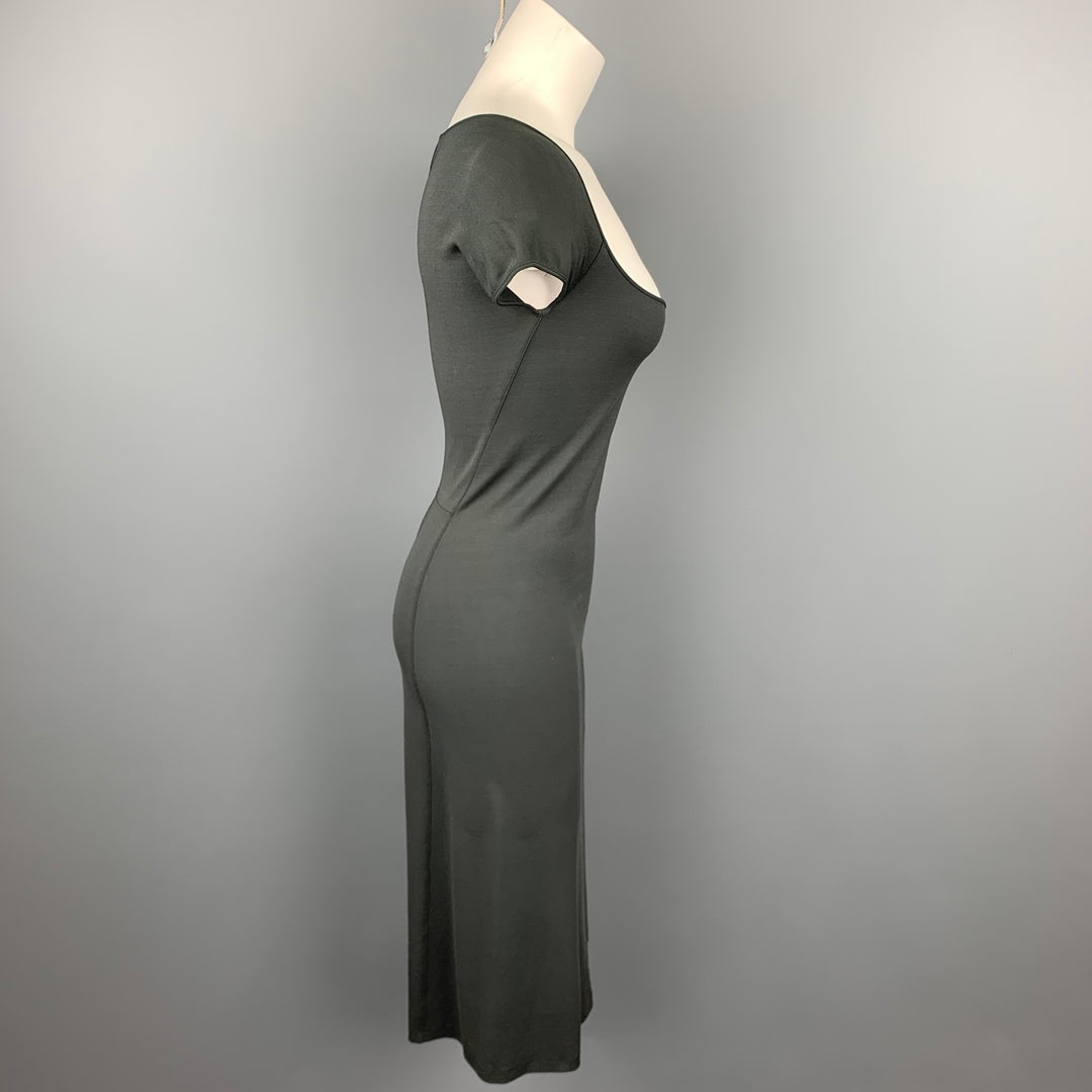 NARCISO RODRIGUEZ Size 8 Grey Jersey Rayon Blend A-Line Dress