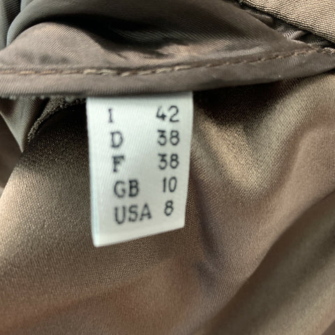 MOSCHINO Talla 6 Chaqueta sólida de mezcla de acetato color topo