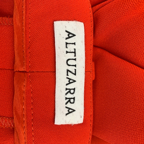 ALTUZARRA Taille 4 Pantalon habillé en mélange de triacétate orange