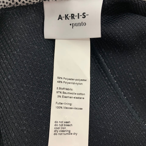 AKRIS Size 6 White & Navy Mesh Polyester/ Nylon Jacket