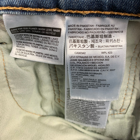 LEVI STRAUSS Size 32 Blue Cotton Zip Fly Jeans