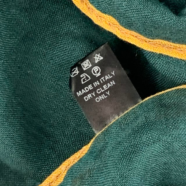 BARNEY'S NEW YORK Green Yellow Cashmere Silk Scarf