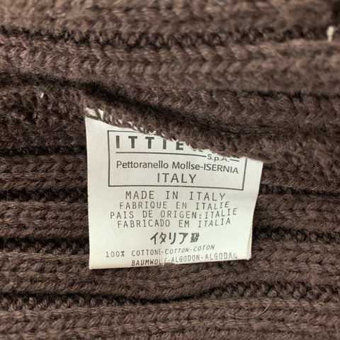 D&G by DOLCE & GABBANA Size XL Brown Knit Cotton Bomber Jacket
