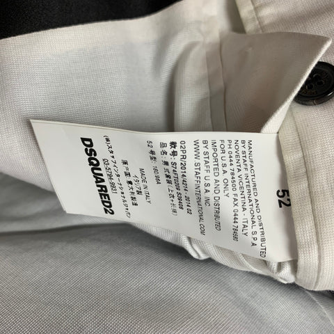 DSQUARED2 Size 42 Black Wool / Silk Peak Lapel Tuxedo Suit