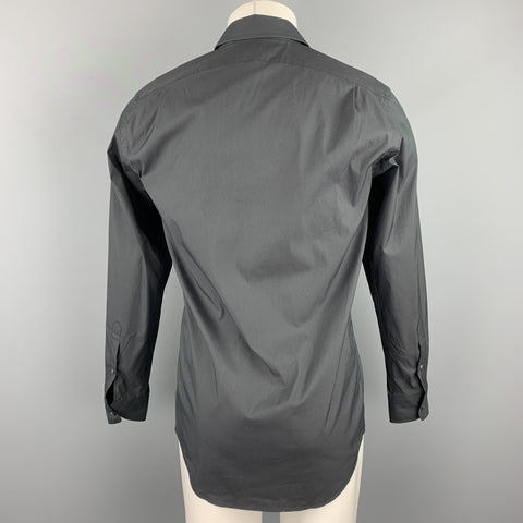 RALPH LAUREN Black Label Size S Black Cotton Blend Button Up Long Sleeve Shirt