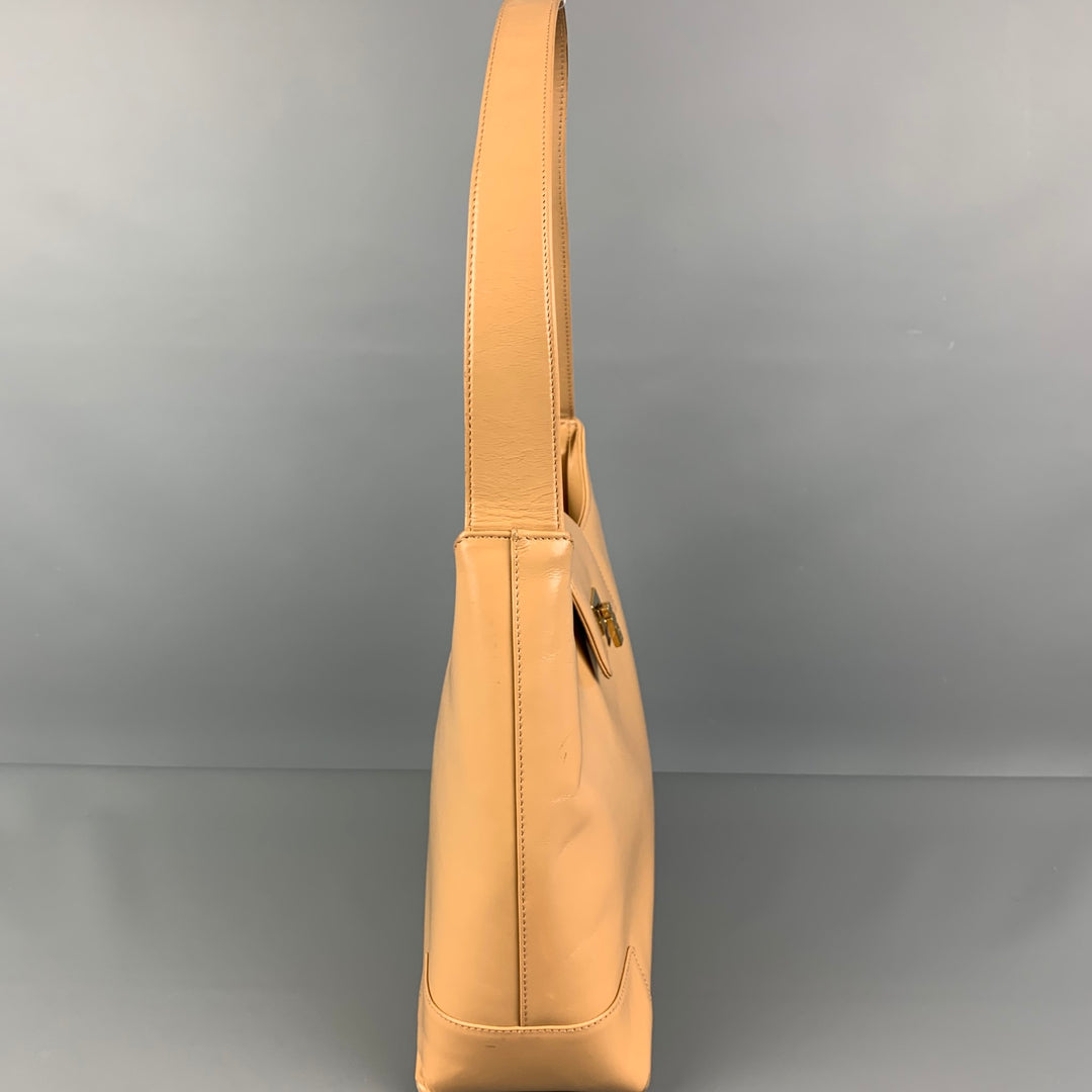 LAMBERTSON TRUEX Beige Leather Shoulder Bag Handbag