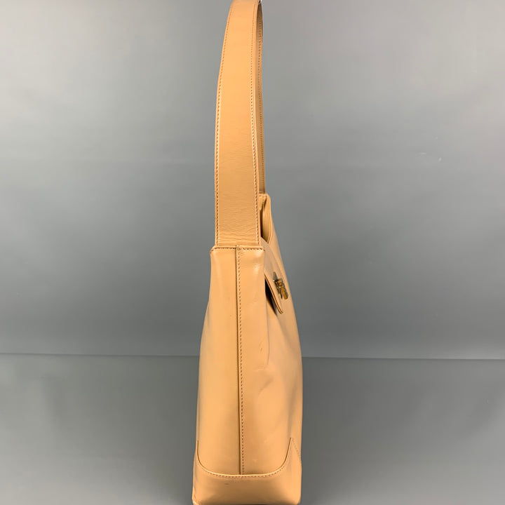 LAMBERTSON TRUEX Beige Leather Shoulder Bag Handbag