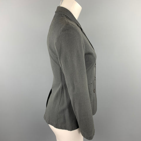 GIANFRANCO FERRE Size 6 Slate Notch Lapel Blazer