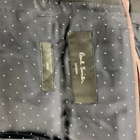 PAUL SMITH Soho Talla 38 Esmoquin regular de un solo botón en mezcla de lana negra y plateada