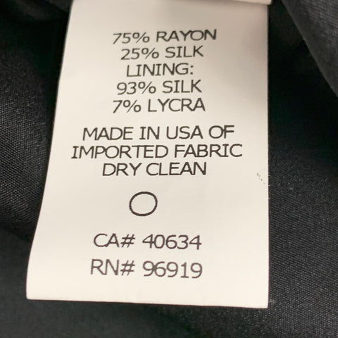 MARC JACOBS Talla 4 Vestido de manga larga con lunares de seda y rayón blanco y negro