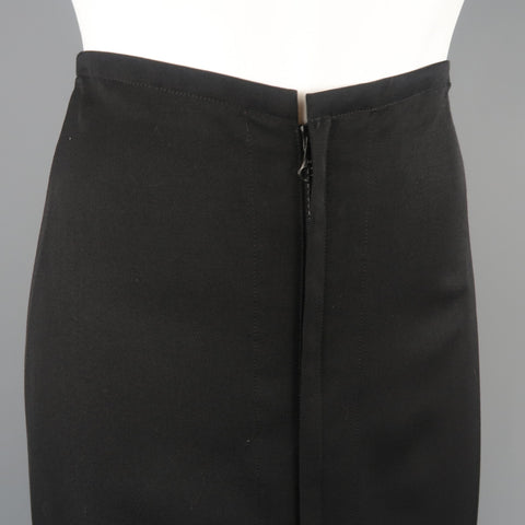 YOHJI YAMAMOTO Size XS / JP 1 Black Wool Double Zip Long A line Skirt
