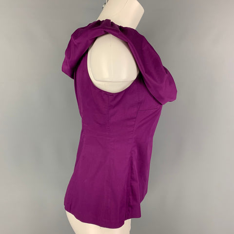 CHEAP and CHIC by MOSCHINO Talla 8 Top casual sin mangas de mezcla de algodón morado