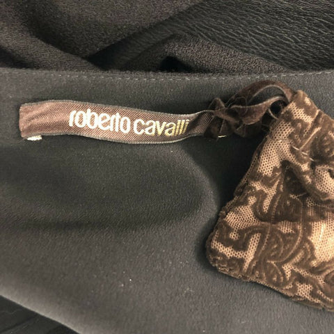 ROBERTO CAVALLI Size 4 Black Virgin Wool Solid High Waisted Dress Pants