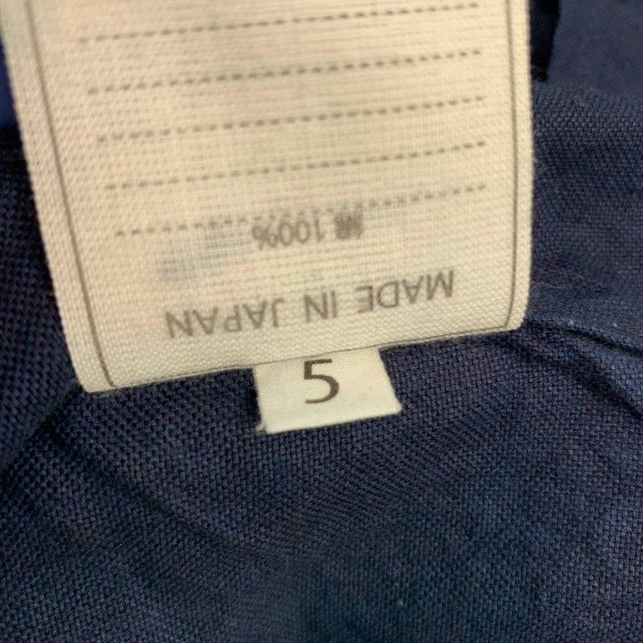 45rpm Camisa de manga larga con botones de algodón índigo Talla XL
