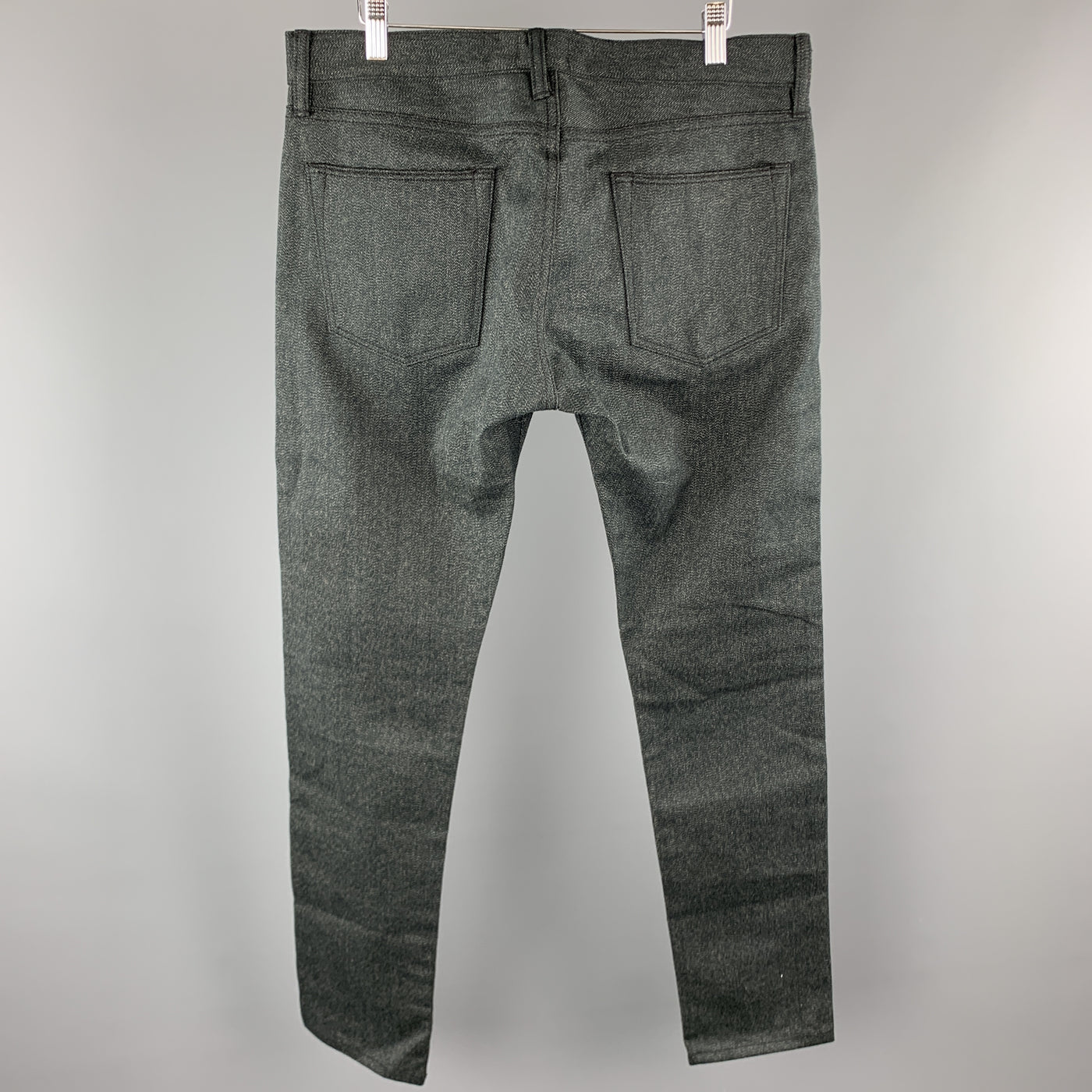 SIMON MILLER Size 32 x 34 Charcoal Heather Cotton Button Fly Jeans