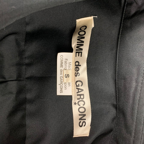COMME des GARCONS Blusa con flecos de algodón y popelina negra talla S