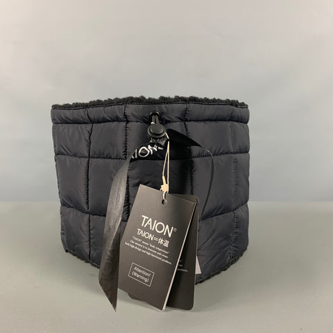 TAION Black Quilted Nylon Scarves